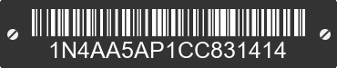 2012 NISSAN Maxima 1N4AA5AP1CC831414 VIN decoded