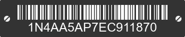 2014 NISSAN Maxima 1N4AA5AP7EC911870 VIN decoded