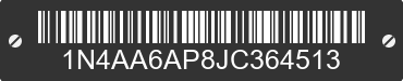 2018 NISSAN Maxima 1N4AA6AP8JC364513 VIN decoded