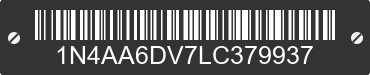 2020 NISSAN Maxima 1N4AA6DV7LC379937 VIN decoded