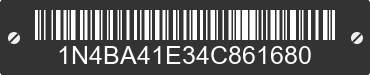 2004 NISSAN Maxima 1N4BA41E34C861680 VIN decoded