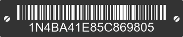 2005 NISSAN Maxima 1N4BA41E85C869805 VIN decoded
