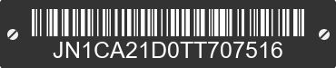 1996 NISSAN Maxima JN1CA21D0TT707516 VIN decoded