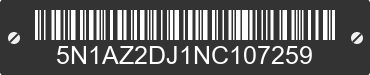 2022 NISSAN Murano 5N1AZ2DJ1NC107259 VIN decoded