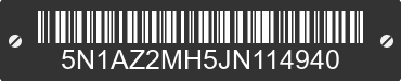 2018 NISSAN Murano 5N1AZ2MH5JN114940 VIN decoded