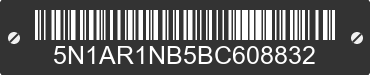 2011 NISSAN Pathfinder 5N1AR1NB5BC608832 VIN decoded