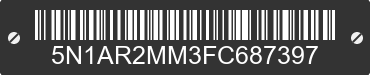 2015 NISSAN Pathfinder 5N1AR2MM3FC687397 VIN decoded