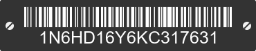 1989 NISSAN Pickup 1N6HD16Y6KC317631 VIN decoded