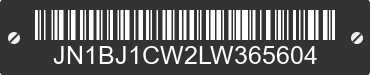2020 NISSAN Rogue Sport JN1BJ1CW2LW365604 VIN decoded