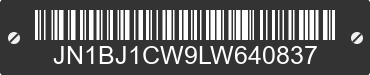 2020 NISSAN Rogue Sport JN1BJ1CW9LW640837 VIN decoded