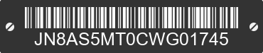 2012 NISSAN Rogue JN8AS5MT0CWG01745 VIN decoded