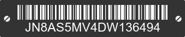 2013 NISSAN Rogue JN8AS5MV4DW136494 VIN decoded