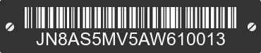 2010 NISSAN Rogue JN8AS5MV5AW610013 VIN decoded