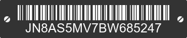 2011 NISSAN Rogue JN8AS5MV7BW685247 VIN decoded