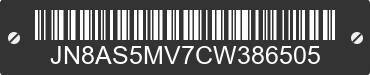 2012 NISSAN Rogue JN8AS5MV7CW386505 VIN decoded