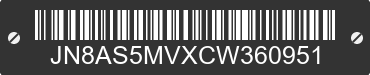 2012 NISSAN Rogue JN8AS5MVXCW360951 VIN decoded