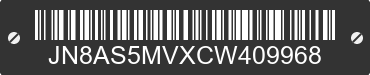 2012 NISSAN Rogue JN8AS5MVXCW409968 VIN decoded