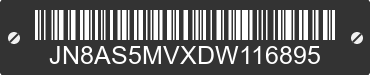 2013 NISSAN Rogue JN8AS5MVXDW116895 VIN decoded