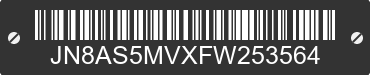 2015 NISSAN Rogue JN8AS5MVXFW253564 VIN decoded