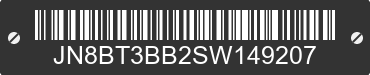 2025 NISSAN Rogue JN8BT3BB2SW149207 VIN decoded