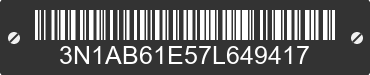 2007 NISSAN Sentra 3N1AB61E57L649417 VIN decoded