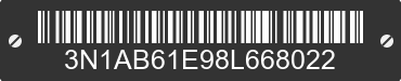 2008 NISSAN Sentra 3N1AB61E98L668022 VIN decoded