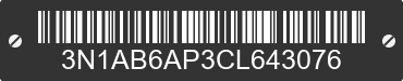 2012 NISSAN Sentra 3N1AB6AP3CL643076 VIN decoded