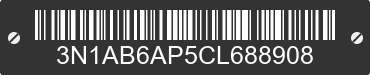 2012 NISSAN Sentra 3N1AB6AP5CL688908 VIN decoded