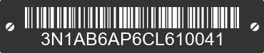 2012 NISSAN Sentra 3N1AB6AP6CL610041 VIN decoded