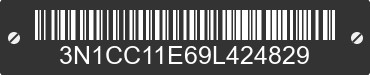 2009 NISSAN Versa 3N1CC11E69L424829 VIN decoded
