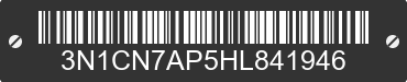 2017 NISSAN Versa 3N1CN7AP5HL841946 VIN decoded