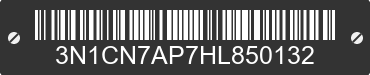 2017 NISSAN Versa 3N1CN7AP7HL850132 VIN decoded