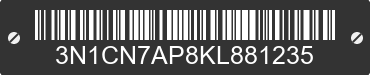 2019 NISSAN Versa 3N1CN7AP8KL881235 VIN decoded