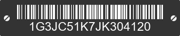 1988 OLDSMOBILE Firenza 1G3JC51K7JK304120 VIN decoded