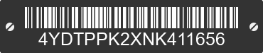 2022 PASSPORT Passport 4YDTPPK2XNK411656 VIN decoded
