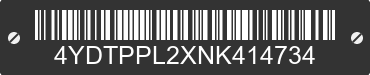 2022 PASSPORT Passport 4YDTPPL2XNK414734 VIN decoded