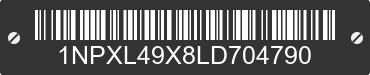 2020 PETERBILT 389 1NPXL49X8LD704790 VIN decoded