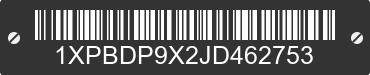 2018 PETERBILT 579 1XPBDP9X2JD462753 VIN decoded