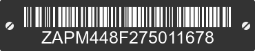 2007 PIAGGIO AND VESPA LX/LXV ZAPM448F275011678 VIN decoded