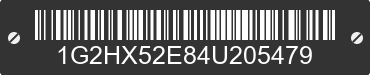 2004 PONTIAC Bonneville 1G2HX52E84U205479 VIN decoded