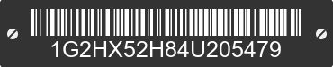 2004 PONTIAC Bonneville 1G2HX52H84U205479 VIN decoded