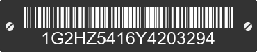2000 PONTIAC Bonneville 1G2HZ5416Y4203294 VIN decoded