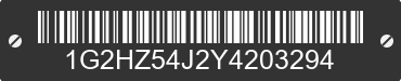 2000 PONTIAC Bonneville 1G2HZ54J2Y4203294 VIN decoded