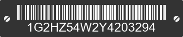 2000 PONTIAC Bonneville 1G2HZ54W2Y4203294 VIN decoded