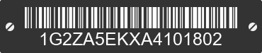 2010 PONTIAC G6 1G2ZA5EKXA4101802 VIN decoded