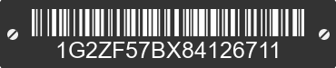 2008 PONTIAC G6 1G2ZF57BX84126711 VIN decoded