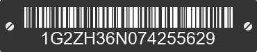 2007 PONTIAC G6 1G2ZH36N074255629 VIN decoded