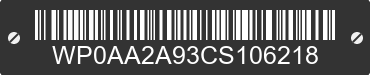 2012 PORSCHE 911 WP0AA2A93CS106218 VIN decoded