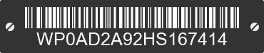 2017 PORSCHE 911 WP0AD2A92HS167414 VIN decoded
