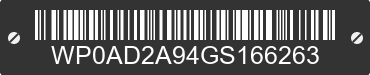 2016 PORSCHE 911 WP0AD2A94GS166263 VIN decoded